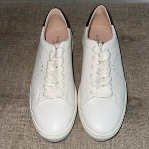 Kate Spade Angelise white leather Silhouette sneakers/tennis shoes